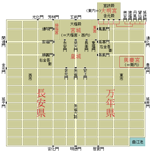 長安城図 GIF 16K