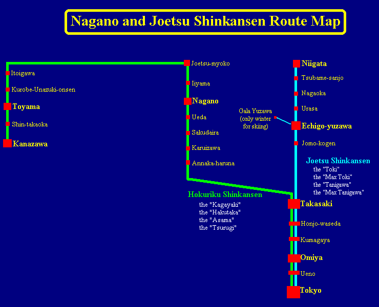 Joetsu & Hokuriku Shinkansen Guide Map